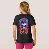 T-shirt Crâne de rockeur avec mohawk (Dos entier)