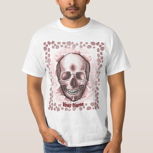 T-shirt Crâne de rupture rouge (Devant)