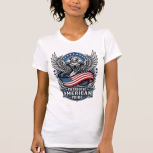 T-shirt Crâne de serpent patriotique Liberté Bête Hybride