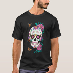 T-shirt Crâne de squelette festif Jour des morts des ancêt