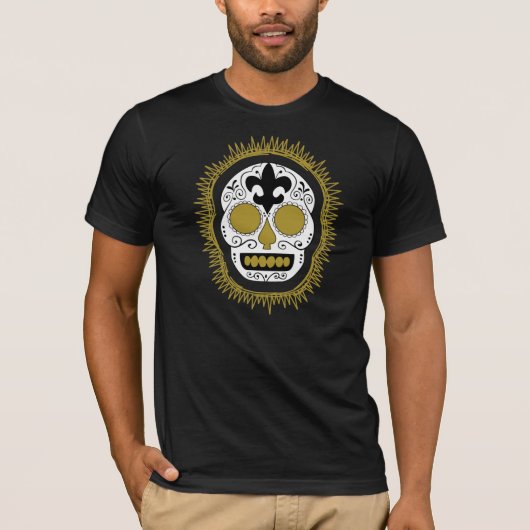 T-shirt Crâne de sucre de Fleur De Lis Whodoo (Devant)