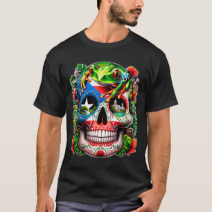 T-shirt Crâne de Sucre Porto Rico Jour du Gouvernement