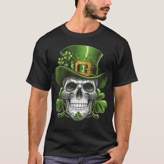 T-shirt Crâne de Sucre Saint-Patrick Trèfle (Devant)