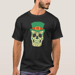 T-shirt Crâne de Sucre Saint Patricks Day of Dead Hommes M