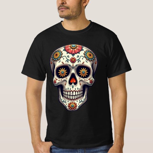 T-shirt Crâne de sucre Steampunk (Devant)