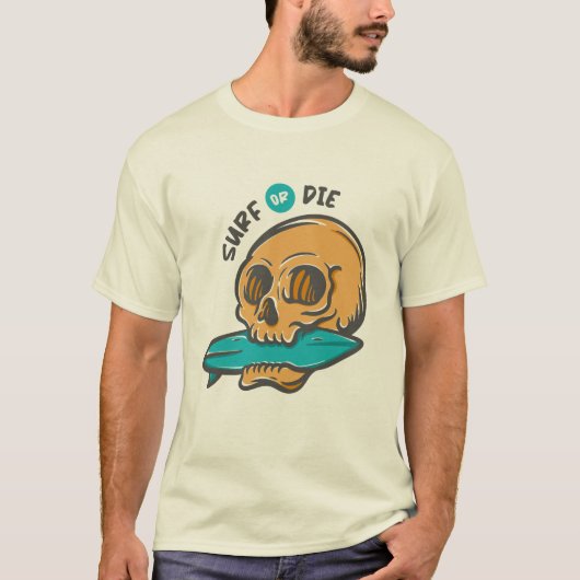 T-shirt Crâne de surf (Devant)