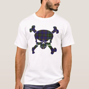 T-shirt Crâne de tartan de déversoir aucune bannière