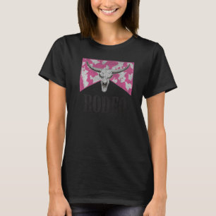 T-shirt Crâne de taureau léopard vintage vie western rodéo
