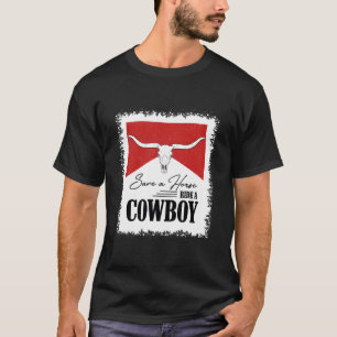 T-shirt Crâne de taureau vintage blanchi Sauve un cheval m