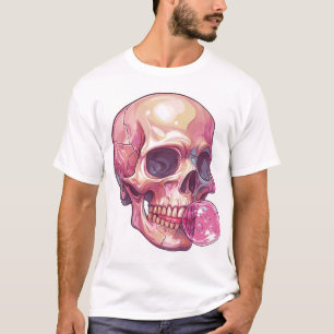 T-shirt Crâne de Trouble Bulle � Squelette de Chewing-gum