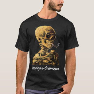 T-shirt Crâne de Van Gogh avec cigarette est glamour