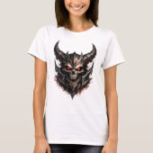 T-shirt Crâne démoniaque avec cornes (Devant)