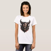 T-shirt Crâne démoniaque avec cornes (Devant entier)