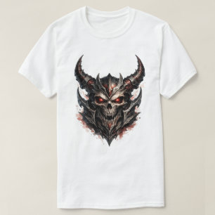 T-shirt Crâne démoniaque avec cornes