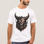 T-shirt Crâne démoniaque avec cornes (Devant)