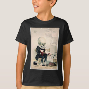 T-shirt crâne des années 1900, annonce pharmaceutique
