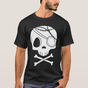 T-shirt Crâne d'Halloween Éffrayant Boo