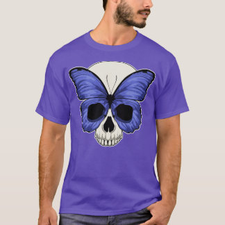 T-shirt Crâne d'Halloween papillon
