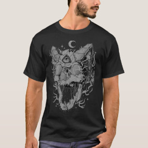 T-shirt Crâne diabolique Weirdcore Illuminati Oeil Surréal