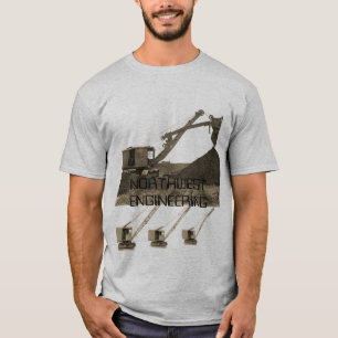 T-SHIRT CRANE D'INGÉNIERIE DU NORD-OUEST ET SHOVEL GREEN B