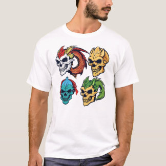 T-shirt Crâne Dragon Chic - Cute Anime Inspiré