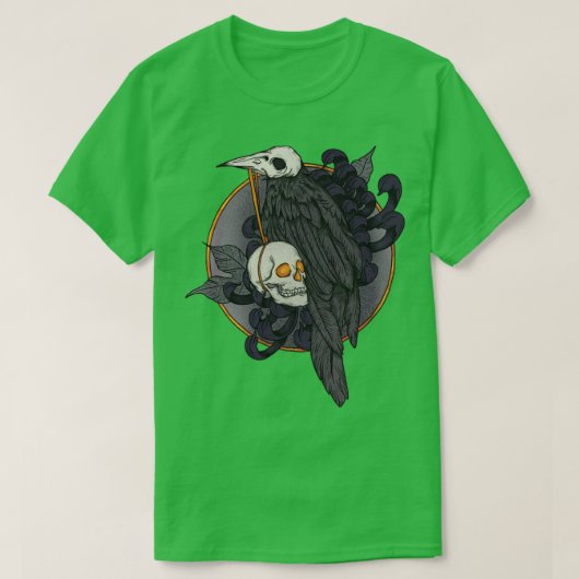 T-shirt Crâne du corbeau (Design devant)