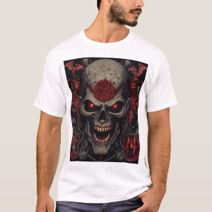 T-shirt Crâne du Roi infernal – Art de crâne de démon d'ho
