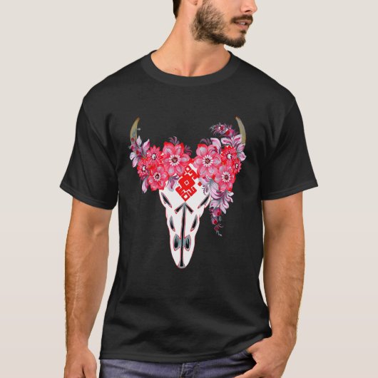 T-shirt Crâne d'une vache (Devant)