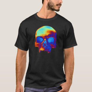 T-shirt Crâne en bleu et or
