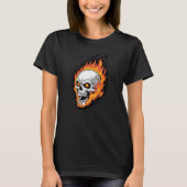 T-shirt crâne en feu (Devant)