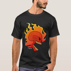 T-shirt Crâne en Feu