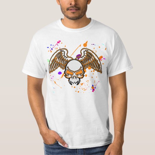 T-shirt Crâne et ailes (Devant)