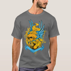 T-shirt crâne et billard flamboyant