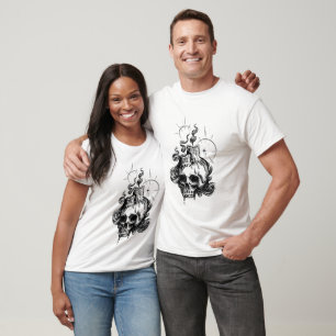 T-shirt Crâne et bougies