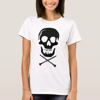 T-shirt Crâne et clarinettes - Noir sur blanc