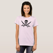 T-shirt Crâne et épées de pirate (Devant entier)
