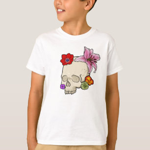 T-shirt Crâne et flore