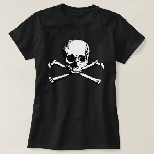 T-Shirt Crâne Et Os (Design devant)