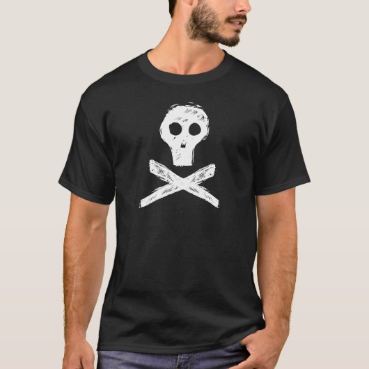 T-shirt crâne et os croisés (Devant)