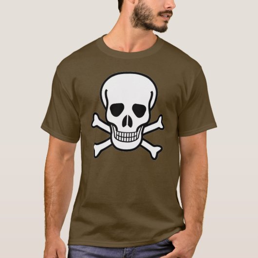 T-shirt Crâne et os croisés (Devant)