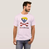 T-shirt Crâne et os croisés colombiens (Devant entier)