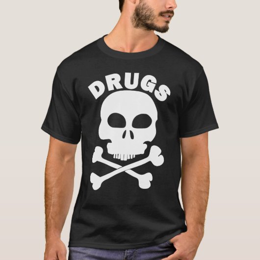 T-shirt Crâne et os Drogue Patins (Devant)