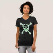 T-Shirt Crâne et Os Vert (Devant entier)