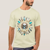 T-shirt Crâne et plumes 01 (Devant)
