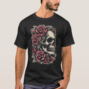 T-shirt crâne et rose