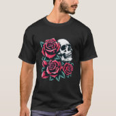 T-shirt Crâne et Rose (Devant)