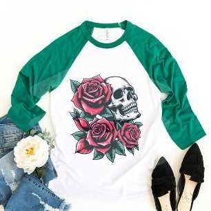 T-shirt Crâne et Rose