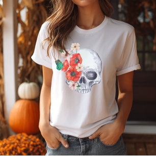 T-shirt crâne floral Boho