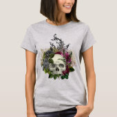 T-shirt Crâne floral gothique (Devant)
