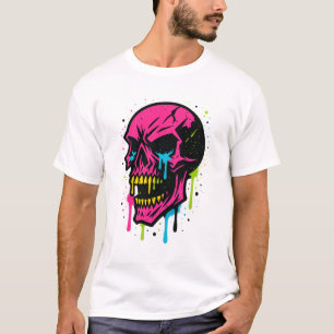 T-shirt Crâne fondu coloré